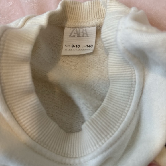 Zara Cream Ribbed Sweatshirt - Picture 3 of 4